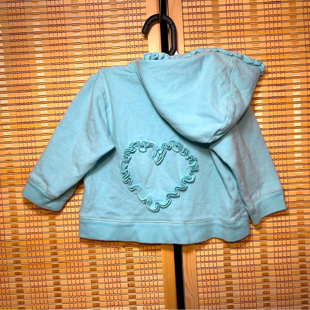 Ruffle 🩵 Heart Hoodie